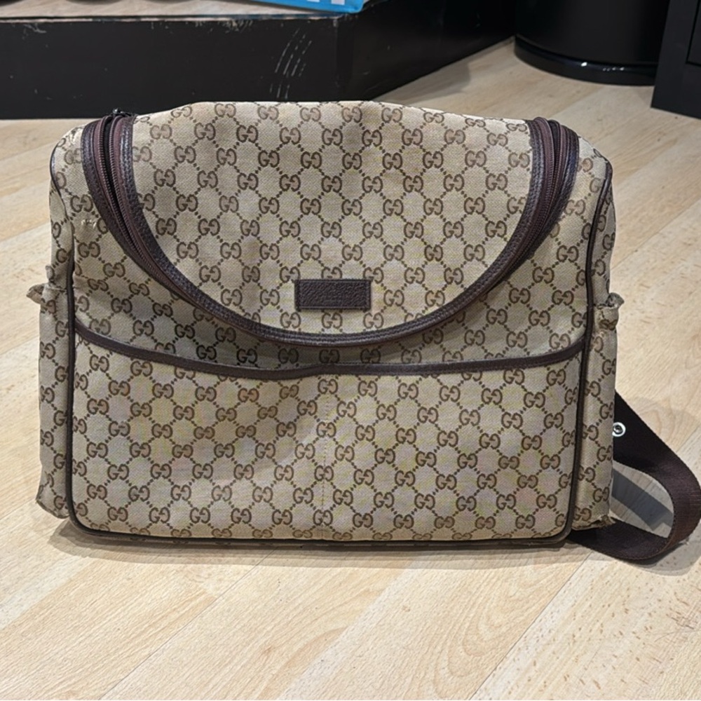 Gucci Beige and Brown diaper bag